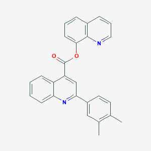 molecular formula C27H20N2O2 B10876452 Quinolin-8-yl 2-(3,4-dimethylphenyl)quinoline-4-carboxylate 