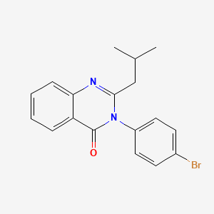 molecular formula C18H17BrN2O B10876496 3-(4-bromophenyl)-2-(2-methylpropyl)quinazolin-4(3H)-one 