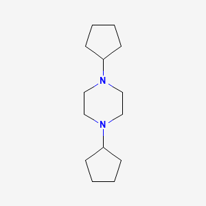 molecular formula C14H26N2 B10877335 1,4-Dicyclopentylpiperazine 