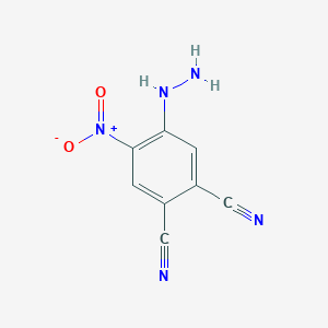 molecular formula C8H5N5O2 B10877788 4-Hydrazinyl-5-nitrobenzene-1,2-dicarbonitrile 