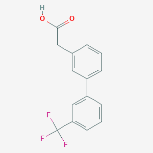molecular formula C15H11F3O2 B108800 2-(3'-(Trifluoromethyl)-[1,1'-biphenyl]-3-yl)acetic acid CAS No. 1224742-15-7