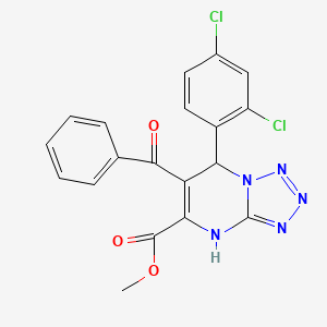 molecular formula C19H13Cl2N5O3 B10880791 Methyl 7-(2,4-dichlorophenyl)-6-(phenylcarbonyl)-4,7-dihydrotetrazolo[1,5-a]pyrimidine-5-carboxylate 