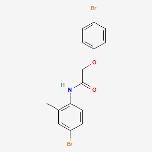 molecular formula C15H13Br2NO2 B10881343 N-(4-bromo-2-methylphenyl)-2-(4-bromophenoxy)acetamide 