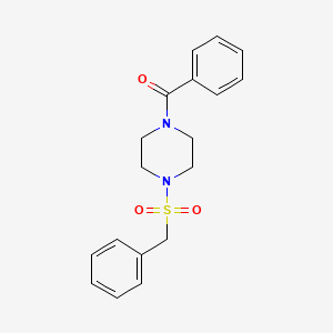 molecular formula C18H20N2O3S B10881634 [4-(Benzylsulfonyl)piperazin-1-yl](phenyl)methanone 