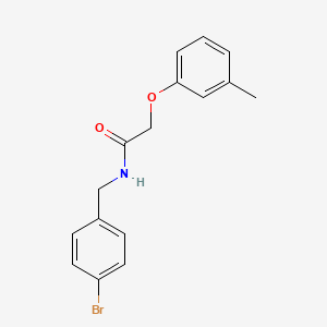molecular formula C16H16BrNO2 B10881664 N-[(4-bromophenyl)methyl]-2-(3-methylphenoxy)acetamide 
