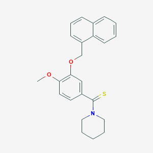 molecular formula C24H25NO2S B10881843 [4-Methoxy-3-(naphthalen-1-ylmethoxy)phenyl](piperidin-1-yl)methanethione 