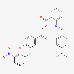 molecular formula C29H23ClN4O6 B10881889 2-[4-(2-Chloro-6-nitrophenoxy)phenyl]-2-oxoethyl 2-{2-[4-(dimethylamino)phenyl]-1-diazenyl}benzoate CAS No. 355397-59-0