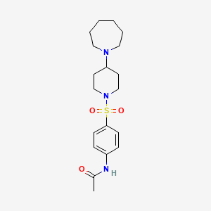 molecular formula C19H29N3O3S B10881947 N-(4-{[4-(azepan-1-yl)piperidin-1-yl]sulfonyl}phenyl)acetamide 