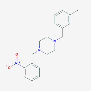 molecular formula C19H23N3O2 B10882033 1-(3-Methylbenzyl)-4-(2-nitrobenzyl)piperazine 