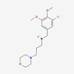molecular formula C16H25ClN2O3 B10882066 N-(3-chloro-4,5-dimethoxybenzyl)-3-(morpholin-4-yl)propan-1-amine 