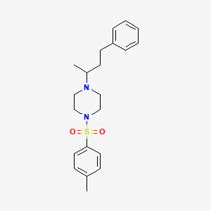 molecular formula C21H28N2O2S B10882205 1-[(4-Methylphenyl)sulfonyl]-4-(4-phenylbutan-2-yl)piperazine 