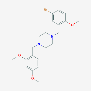 molecular formula C21H27BrN2O3 B10882253 1-(5-Bromo-2-methoxybenzyl)-4-(2,4-dimethoxybenzyl)piperazine 