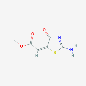 molecular formula C6H6N2O3S B10882379 methyl (2E)-(2-imino-4-oxo-1,3-thiazolidin-5-ylidene)ethanoate 