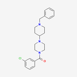 molecular formula C23H28ClN3O B10882415 [4-(1-Benzylpiperidin-4-yl)piperazin-1-yl](3-chlorophenyl)methanone 