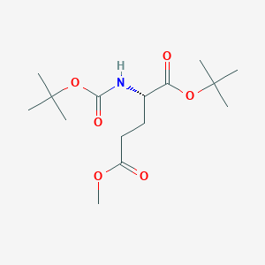 molecular formula C15H27NO6 B108825 (S)-1-tert-Butyl 5-methyl 2-((tert-butoxycarbonyl)amino)pentanedioate CAS No. 24277-38-1