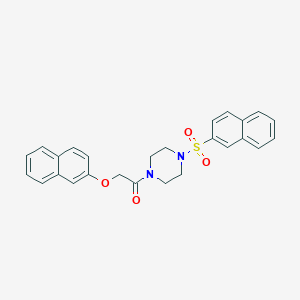 molecular formula C26H24N2O4S B10882885 2-(Naphthalen-2-yloxy)-1-[4-(naphthalen-2-ylsulfonyl)piperazin-1-yl]ethanone 