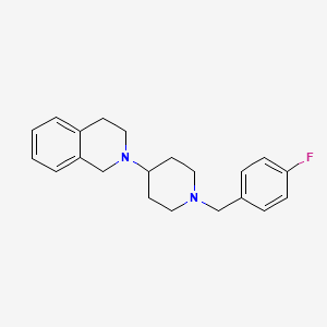 molecular formula C21H25FN2 B10882957 2-[1-(4-Fluorobenzyl)piperidin-4-yl]-1,2,3,4-tetrahydroisoquinoline 