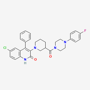 molecular formula C31H30ClFN4O2 B10882968 6-chloro-3-(3-{[4-(4-fluorophenyl)piperazin-1-yl]carbonyl}piperidin-1-yl)-4-phenylquinolin-2(1H)-one 