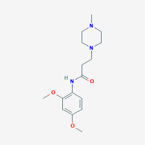molecular formula C16H25N3O3 B10883030 N-(2,4-dimethoxyphenyl)-3-(4-methylpiperazin-1-yl)propanamide 