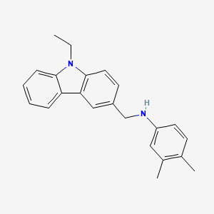 molecular formula C23H24N2 B10883501 N-[(9-ethyl-9H-carbazol-3-yl)methyl]-3,4-dimethylaniline 