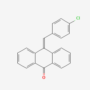 molecular formula C21H13ClO B10883653 9(10H)-Anthracenone, 10-[(4-chlorophenyl)methylene]- CAS No. 14343-93-2