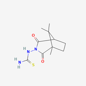 molecular formula C11H17N3O2S B10883689 {1,8,8-Trimethyl-2,4-dioxo-3-azabicyclo[3.2.1]octan-3-yl}thiourea 