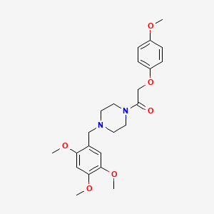 molecular formula C23H30N2O6 B10883789 2-(4-Methoxyphenoxy)-1-[4-(2,4,5-trimethoxybenzyl)piperazin-1-yl]ethanone 
