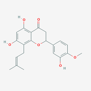 molecular formula C21H22O6 B108839 5,7,3'-Trihydroxy-4'-methoxy-8-prenylflavanone CAS No. 1268140-15-3