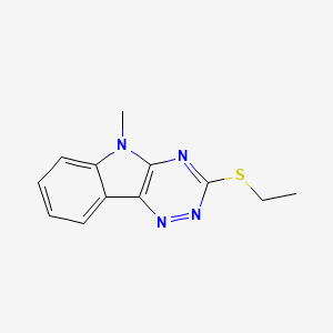 molecular formula C12H12N4S B10883935 3-(ethylsulfanyl)-5-methyl-5H-[1,2,4]triazino[5,6-b]indole 