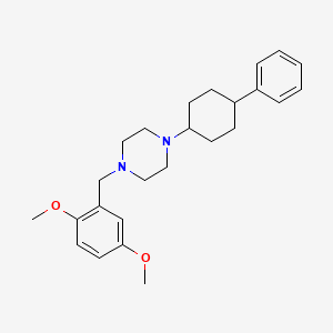 molecular formula C25H34N2O2 B10883940 1-[(2,5-Dimethoxyphenyl)methyl]-4-(4-phenylcyclohexyl)piperazine 