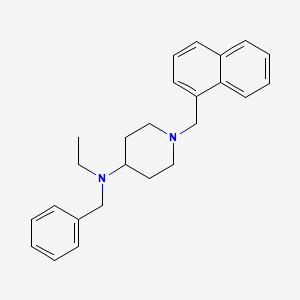 molecular formula C25H30N2 B10883959 N-benzyl-N-ethyl-1-(naphthalen-1-ylmethyl)piperidin-4-amine 