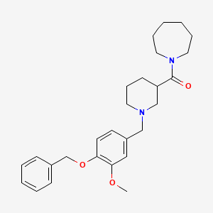 molecular formula C27H36N2O3 B10884186 Azepan-1-yl{1-[4-(benzyloxy)-3-methoxybenzyl]piperidin-3-yl}methanone 