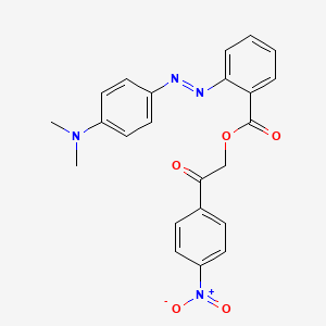 molecular formula C23H20N4O5 B10884340 2-(4-Nitrophenyl)-2-oxoethyl 2-{2-[4-(dimethylamino)phenyl]-1-diazenyl}benzoate CAS No. 331277-16-8