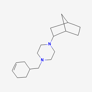 molecular formula C18H30N2 B10884723 1-(Bicyclo[2.2.1]hept-2-yl)-4-(cyclohex-3-en-1-ylmethyl)piperazine 