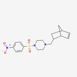 molecular formula C18H23N3O4S B10884768 1-(Bicyclo[2.2.1]hept-5-en-2-ylmethyl)-4-[(4-nitrophenyl)sulfonyl]piperazine 