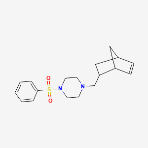 molecular formula C18H24N2O2S B10884832 1-(Bicyclo[2.2.1]hept-5-en-2-ylmethyl)-4-(phenylsulfonyl)piperazine 