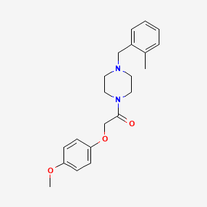 molecular formula C21H26N2O3 B10884929 2-(4-Methoxyphenoxy)-1-[4-(2-methylbenzyl)piperazin-1-yl]ethanone 