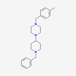 molecular formula C24H33N3 B10885505 1-(1-Benzylpiperidin-4-yl)-4-(4-methylbenzyl)piperazine 