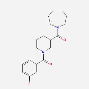 molecular formula C19H25FN2O2 B10885569 Azepan-1-yl{1-[(3-fluorophenyl)carbonyl]piperidin-3-yl}methanone 