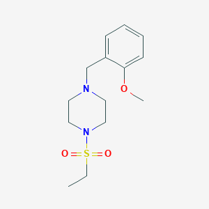 molecular formula C14H22N2O3S B10885699 1-(Ethylsulfonyl)-4-(2-methoxybenzyl)piperazine 