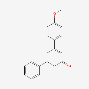 molecular formula C19H18O2 B10885831 3-(4-Methoxyphenyl)-5-phenyl-2-cyclohexen-1-one CAS No. 25960-26-3