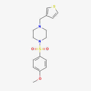 molecular formula C16H20N2O3S2 B10885844 1-[(4-Methoxyphenyl)sulfonyl]-4-(3-thienylmethyl)piperazine 