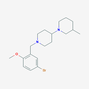 molecular formula C19H29BrN2O B10885904 1'-(5-Bromo-2-methoxybenzyl)-3-methyl-1,4'-bipiperidine 