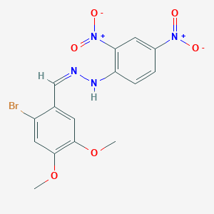 molecular formula C15H13BrN4O6 B10885927 (1Z)-1-(2-bromo-4,5-dimethoxybenzylidene)-2-(2,4-dinitrophenyl)hydrazine 