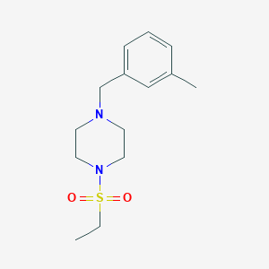 molecular formula C14H22N2O2S B10885929 1-(Ethylsulfonyl)-4-(3-methylbenzyl)piperazine 