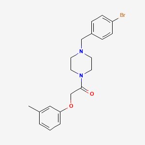 molecular formula C20H23BrN2O2 B10886084 1-[4-(4-Bromobenzyl)piperazin-1-yl]-2-(3-methylphenoxy)ethanone 