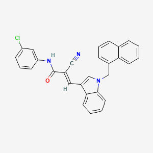 molecular formula C29H20ClN3O B10886164 (2E)-N-(3-chlorophenyl)-2-cyano-3-[1-(naphthalen-1-ylmethyl)-1H-indol-3-yl]prop-2-enamide 