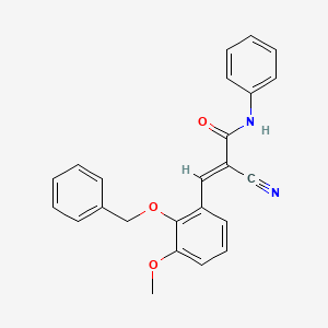 molecular formula C24H20N2O3 B10886330 (2E)-3-[2-(benzyloxy)-3-methoxyphenyl]-2-cyano-N-phenylprop-2-enamide 
