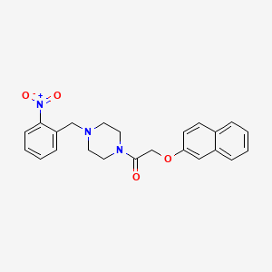 molecular formula C23H23N3O4 B10886433 2-(Naphthalen-2-yloxy)-1-[4-(2-nitrobenzyl)piperazin-1-yl]ethanone 