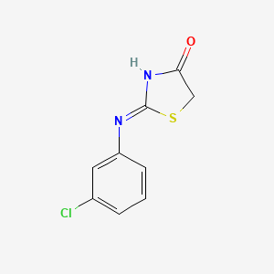 molecular formula C9H7ClN2OS B10886526 4-Thiazolidinone, 2-((m-chlorophenyl)imino)- CAS No. 20579-83-3